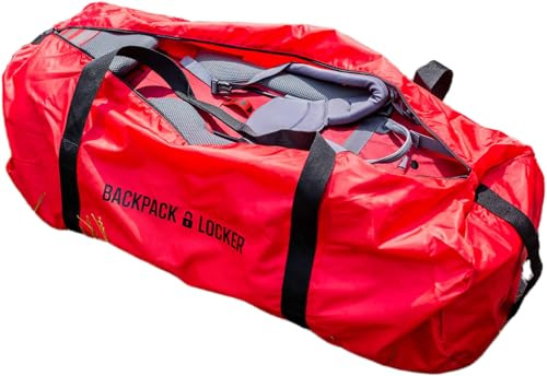 Backpack Locker - housse de protection pour sac a dos avion - cadenas offert! (Rouge, 55-75 Litres)