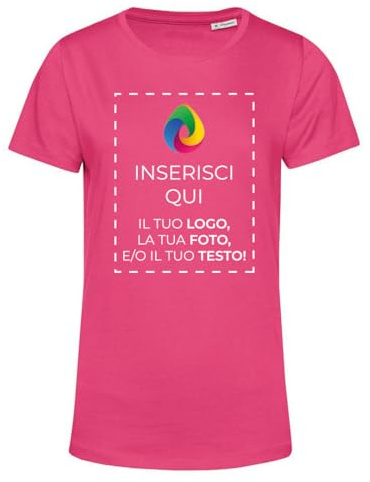 Teetaly Maglietta T-Shirt Donna con Stampa Personalizzata (Fucsia, S)