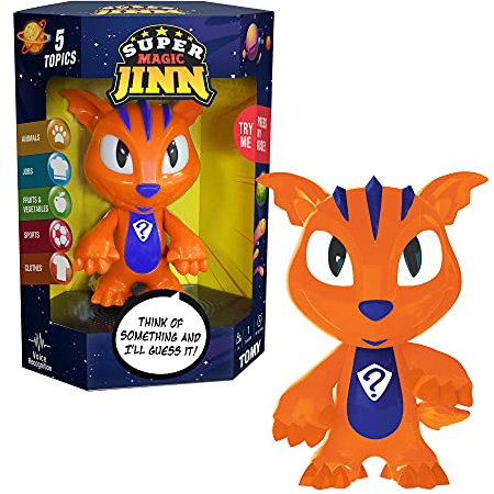 TOMY Super Magic Jinn, Guessing Game with Voice Recognition, 5 Topics, Magic Game, 1-4 Players, Kids Guessing Game for Boys and Girls, Aged 5 Years+