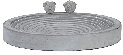 Rivanto® Vogeltränke Beton XL, Vogelbad, L 38,9 x B 38,9 x H 9,2 cm