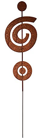 UNUS Garden Piquet de jardin design rouille avec tourbillon, décoration de jardin pour jardin, terrasse ou balcon