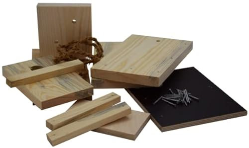 Nistkasten Bausatz aus Kiefernholz zum Selberbauen und Gestalten | Blaumeise| Artspezifisch und nach NABU-Vorgaben in Handarbeit gefertigt | Wasserfeste Abdeckung | Nisthilfe | Vogelhaus