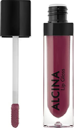 ALCINA Lip Gloss Shiny plum - Intensiver Farbglanz und optisch mehr Lippenvolumen - Lippenpflege durch Hyaluronsäure und pflegender Öle aus der Drachenfrucht und Grünteesamen