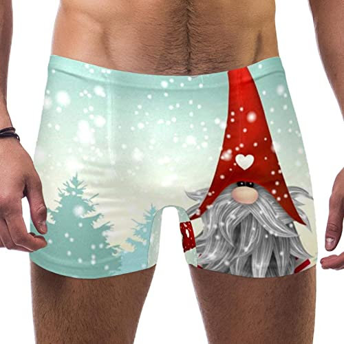 VBFOFBV Pantaloncini Jammer da Nuoto a Gamba Quadrata da Uomo, Jammer da Bagno da Uomo,Gnomi svedesi di El del Fumetto di Natale di Inverno
