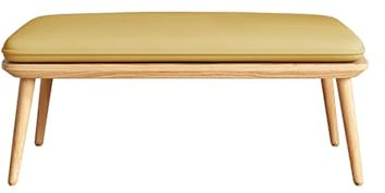 Banco de madera de granja, banco de comedor, banco de entrada decorativo para interiores, banco de esquina de marco resistente con cojín, banco de dormitorio para sala de estar, pasillo, baño