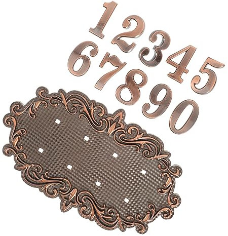 WOONEKY Retro House Number Sign Vintage Mailbox Name Plate for outside Street Signs House Address Plaque Door Numbers Plaques for Front Door Wall