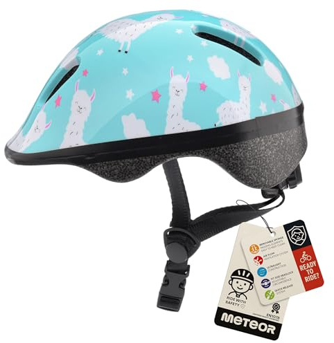 Bike Helmet For Baby, Kids, Boys, Girls - Cycling Safety Small Sizes Child MTB Bike Bicycle Skateboard Scooter Lightweight Adjustable Breathable - MV6-2 - Size: S S 48-52 cm - Motif : Alpacas