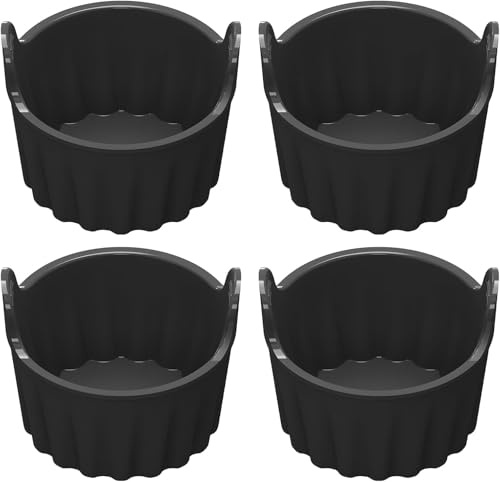LuxStellar Pirottini in silicone per muffin Airfryer, 4 pezzi di accessori 8,5 x 8 cm per snack cupcakes Mini Quiches Fingerfood pratico