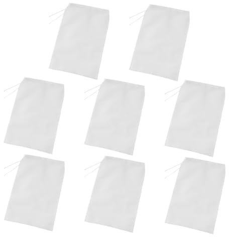 POPETPOP 8pièces Sacs Filtres à Mailles Fines De Haute Densité pour Lait De Soja Café Thé Et Infusion Réutilisables Et Faciles à Nettoyer