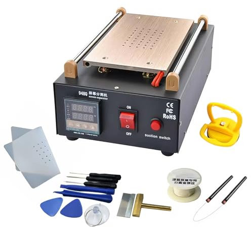 LCD-skärmavskiljningsmaskin 400 W, digital separator med inbyggd vakuumpump, justerbar temperatur 50°C-180°C, avtagbar för telefonreparation
