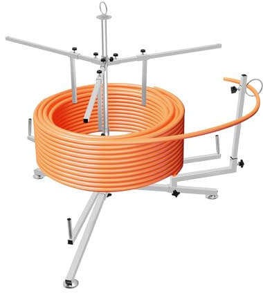 Dévidoir de tuyau pour chauffage au sol, chauffage au sol, 3 niveaux avec sac de transport, dérouleur de tuyau, diamètre réglable, très résistant, pour PEX, PERT, PE, tuyaux de chauffage, tuyaux d'eau