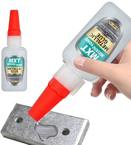 Colla Metallo,50g Colla per Metallo Extra Forte,Collas Super Forte per Metalli,Collas Istantanea per metall,Super Glue per metall,per Acciaio Inox,Alluminio,Tubi Metallici