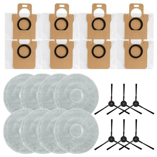 Eawfgtuw Kit di spazzole laterali per aspirapolvere robot JONR P20 PRO, accessori di ricambio, accessori per spazzatrice, set di panni per mocio, collarino antipolvere (B)