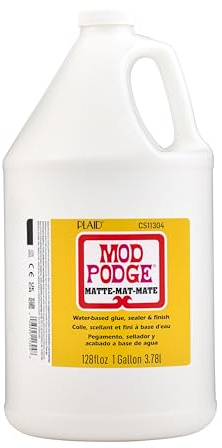 Mod Podge CS11304 Waterbase Sealer, Glue and Finish, 128 oz, Matte