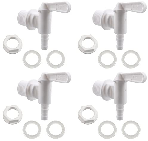 PERA Lot de 4 robinets de rechange en plastique pour seau d'embouteillage, pour bière ou soda
