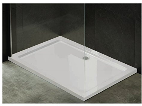 PIATTO DOCCIA ACRILICO BIANCO ULTRAFLAT SLIM RIBASSATO SOLO 3,5 CM QUADRATO RETTANGOLARE SEMICIRCOLARE BELLISSIMO MODERNO PARTE INFERIORE RINFORZATO. ANTISCIVOLO E RESISTENTE (80X120 RETTANGOLARE)