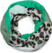 styleBREAKER Damen Loop Schal mit Leoparden Animal Print Muster und Color Blocking Farbflächen, Schlauchschal, Tuch 01016182, Farbe:Grün-Mint