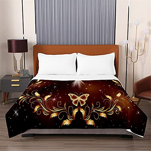 Oduo Moderna Colcha de Verano Colcha Bouti Colcha Acolchada para Cama Suave y Cómoda - Edredón Fresca Lavable para Primavera y Entretiempo Individual Matrimonio Infantil (Luz Dorada,230x260cm)