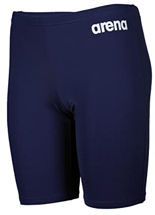 Arena Garçon Boy's Team Swim Solid Jammer, Navy-White, 6-7 Ans EU