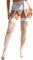 ohyeahlady Damen Strapsen Dessous Set mit Strümpfe Spitzen Sexy Strapsgürtel Breit mit 6 Strapsen Strumpfhalter Hüfthalter Strumpfband mit Slip Weiß,XL-XXL
