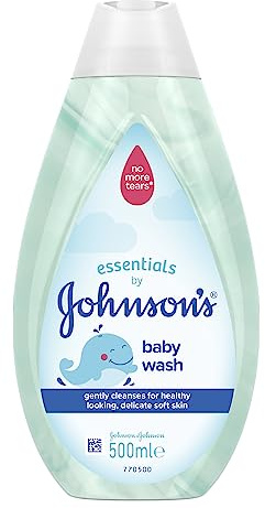 Johnson’s Baby Daily Wash 500ml (Pack of 1), NO MORE TEARS®, | Gently Cleanses for Healthy Looking Skin, Enriched with Glycerin, Developed for Newborn & Delicate Skin