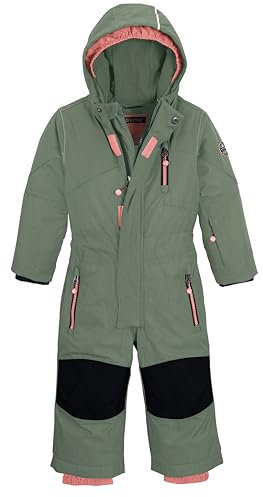 Killtec Kesley Mini Skioverall/Schneeanzug mit Kapuze und Schneefang, hell blaugrün, 86/92