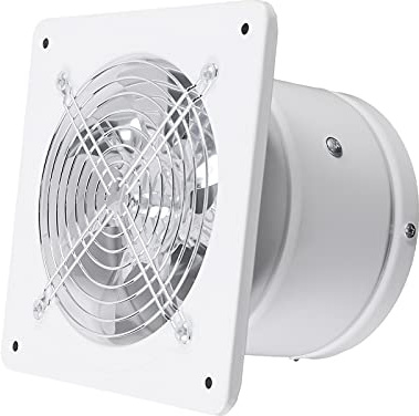 Begoniape Ventilador extractor de tubos, 650 m³/h 2800 r/min, ventilador industrial radial, cuchillas de acero, ventilador de tubo, válvula antirretorno automática, ventilador axial, ventilador de