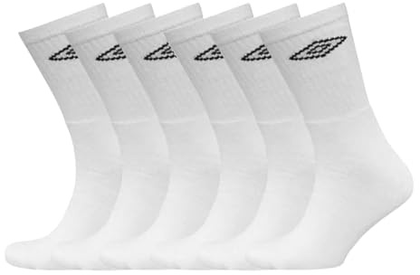 Umbro - Men's Sport Performance Socks (6 pair pack) (White 6-8.5)