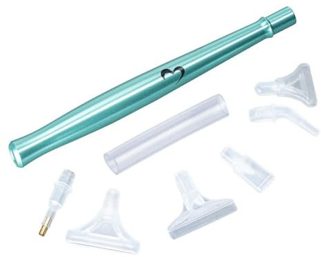 Ideen mit Herz Diamond-Painting Stift | mit 6 verschieden Aufsätzen | metallic | 14cm lang, Ø1,2cm,