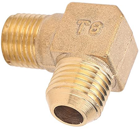 Codo de ángulo recto de latón 13 X 14 mm, compresor de aire adaptador roscado de 90 ° para sistemas neumáticos, conexión de tubería versátil, construcción de latón, instalación robusta y segura,