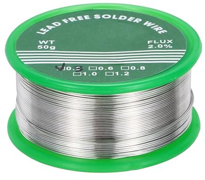 sourcing map Soldadura de núcleo de colofonia, 50 g, soldadura de núcleo de fundente de estaño de 0,3 mm para soldadura eléctrica