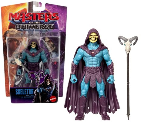 Masters of the Universe - Skeletor, action figure del Signore del Male da 14cm ispirata al film, 14 punti di articolazione e scettro Havoc con testa d'ariete incluso, 6+ anni, JKH92