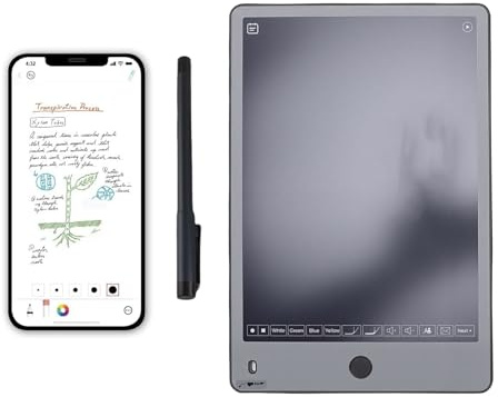Plyisty Smart Pen Digitale con Set da Scrittura, Sincronizzazione in Tempo Reale da Carta Ad App e Conversione di Testo OCR, Digitalizzatore di Note per Registrazione Audio per IOS