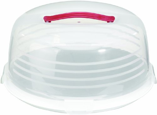 Curver chef@home Tortenglocke, 34,7 x 34,7 x 15,2 cm, transparent/weiß