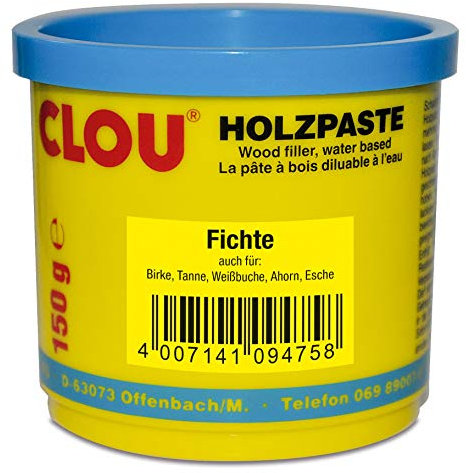 Clou Holzpaste zum Reparieren und Auskitten von Holzschäden fichte, 150 g: gebrauchsfertige Paste geeignet für den gesamten Innenbereich