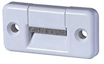 jarolift Gurtführung 2-teilig mit Bürsteneinsatz, für 20 – 23 mm Gurtbreite, ideal gegen Zugluft, ohne Gurt-Ausbau, Kunststoff, Weiß