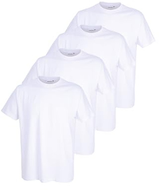 Götzburg Herren 4er Pack Basic T-Shirt mit Rundhalsausschnitt (Weiss) 58