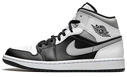 Nike Jordan 1 Mid White Shadow., Schwarz (schwarz), 46 EU