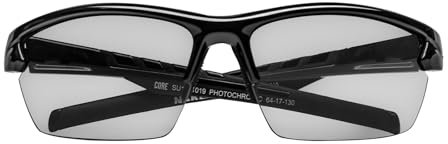 NAKED Optics Sportbrille Herren - Ultraleichte Fahrradbrille Damen - Bequeme Sport Sonnenbrille mit Anti-Slip Pads - Schnelle Brille ideal für Radfahren (Halfframe Black/Photochromic Lens)
