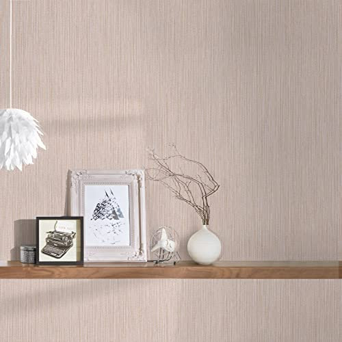 A.S. Création Streifentapete Rosa Grau Braun Attractive 2 387563 - Gestreifte Vliestapete - 10,05 m x 0,53 m Made in Germany