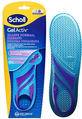 Dr. Scholl's GelActiv Solette per Scarpe Eleganti dal Design Sottile per Uso Quotidiano con Tecnologia GelWave Ammortizzante, Comfort ''Easy Fit'', Senza Sentire Calzature Strette, Taglia 40-46.5