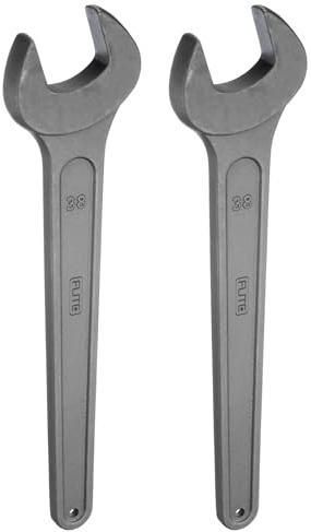 HARFINGTON 2pcs Single Open Ended Spanner Wrench, 38mm (1 1/2-inch), Thicken Carbon Steel Open End Wrench Tool for Automotive Repair and Furniture Assembly, Grey