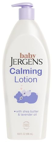 Jergens Baby Calming Lotion, Baby Calming Lotion, Lavender Baby Lotion, Baby Moisturizer with Shea Butter and Lavender Oil, 16.8 Fl Oz