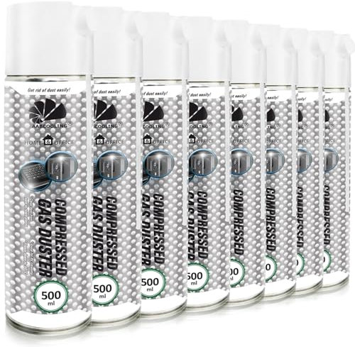 AABCOOLING Home&Office 8x 500ml Tryckluftsspray – Tryckluft, Datorrengöring, Datorkomponenter, Grafikkort, Bärbar Dator, Dator, Dammblåsare, Burkspray, Kontorsenheter, K1