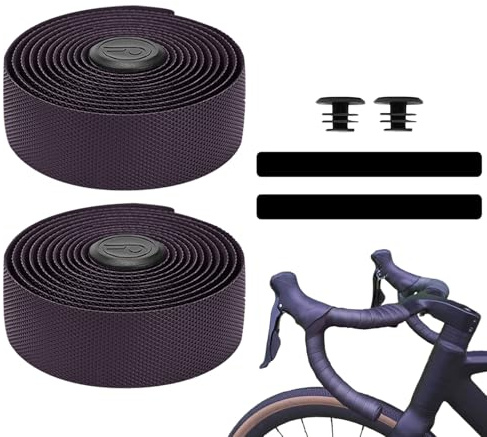 Gihioue Nastro manubrio per bici da corsa,Avvolgimenti per manubrio autoadesivi comodi e ammortizzanti – Manubrio per bicicletta, avvolgimento e cuscinetto tampone | Per un comodo ciclismo con