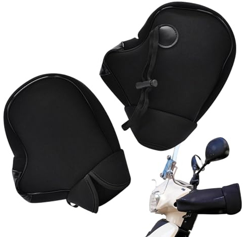 Guantes de manillar de motocicleta, fundas de agarre resistentes al viento, protector térmico grueso para montar en invierno, guantes impermeables para ciclismo, carreras, motocicleta, viajes, clima