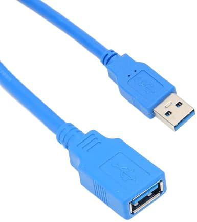Plyisty Câble D'extension USB 3.0 de 5 M, Type A Mâle vers Femelle, Cordon de Transfert de Données 5 Gbit/s, Rallonge Haute Vitesse pour Imprimante, Scanner, Casque VR, Souris, Clavier,