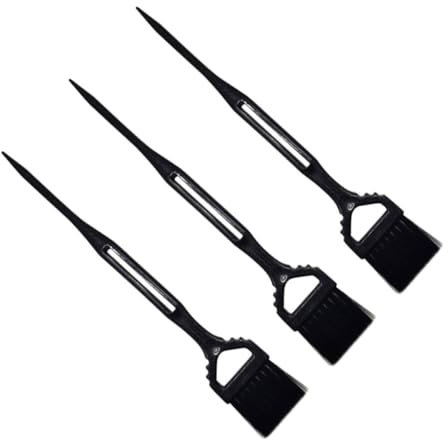 Generic 3pezzi Spazzole per Tintura Capelli in Pp Resistente Pennelli Applicatori per Trattamenti Colore e Tinta Uso Professionale e Domestico Accessorio Essenziale per Colore Casuale