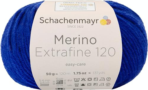 Schachenmayr Merino Extrafine 120 9807552-00153 enzian Handstrickgarn, Schurwolle