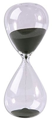 Stort mode svart sandglas sandglas timglas timer klar släta glas mått hem skrivbordsdekor jul födelsedagspresent (15 minuter)